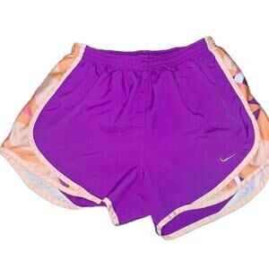 Women Nike Dri-fit Shorts Size Small Purple Orange